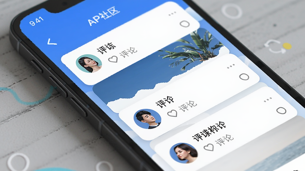 ����APP����ҳ�棬����Ϊ�ֻ���Ļչʾ�û���̬��Ƭ������Ϊ�ٲ������Ű���ã�������£�ϸ�ڰ���ͷ����������������������޶���Ԫ��