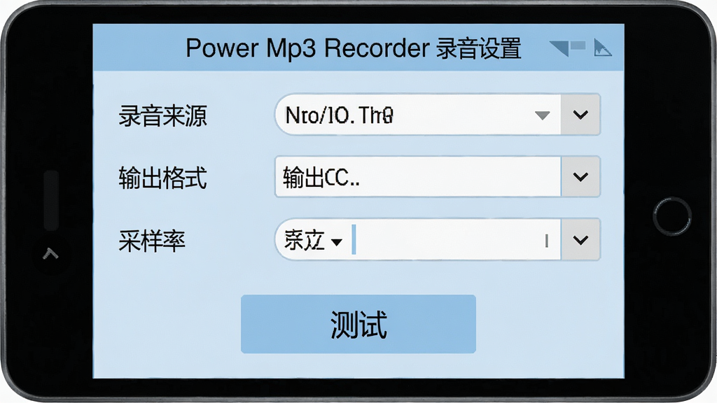 ���壺Power Mp3 Recorder¼�����ý��棻���֣�¼����Դѡ��������á����԰�ť���Ű棺���ϵ����������У���ǩ��������񣺼��ʵ�ã�ϸ�ڣ���ʾ��¼����Դ�����������ʽ�����������ʡ������֣�����Ϊǳ��ɫ�������ʣ����壬�ɾ����޶���Ԫ��