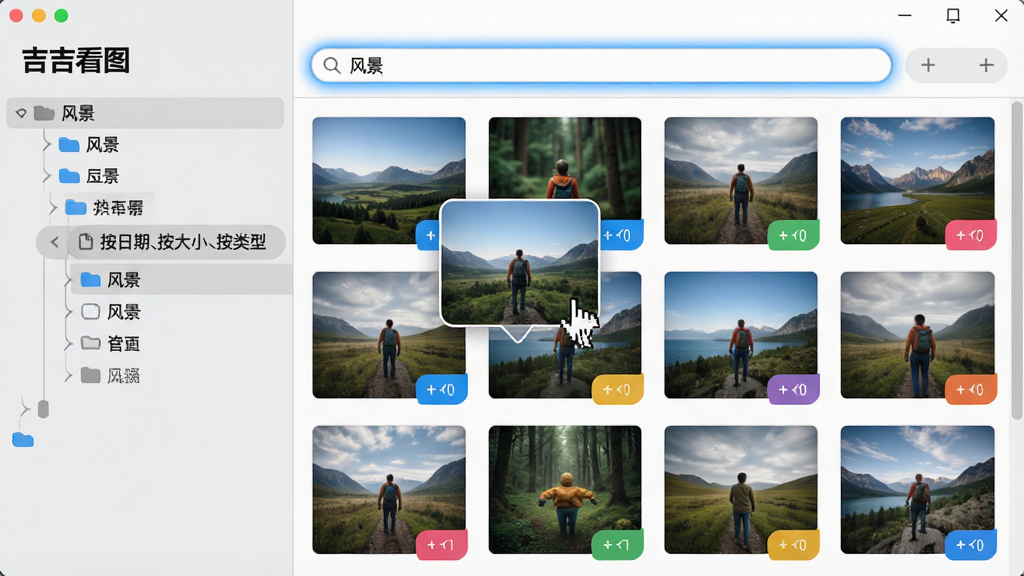 ���壺��������ͼ�����������棬���Ϊ�������β˵����Ҳ�չʾ������в�ɫ��ǩ��ͼƬ����ͼ�������������������֡��羰�������֣����ҽṹ�������ռ1/4���Ҳ�ͼƬ����ռ3/4���Ű棺����ͼ�������У�ÿ��ͼƬ���½��в�ɫС��ǩ�������������ʾ�����ǳ�ҵ�ɫ������ɫ��ǩ����Լ����硣ϸ�ڣ������ͣ��һ��ͼƬ�ϣ���ʾ�Ŵ�Ԥ�����ݣ�����˵����С������ڡ�����С�������͡�ѡ����ʣ��������࣬�޶���Ԫ��
