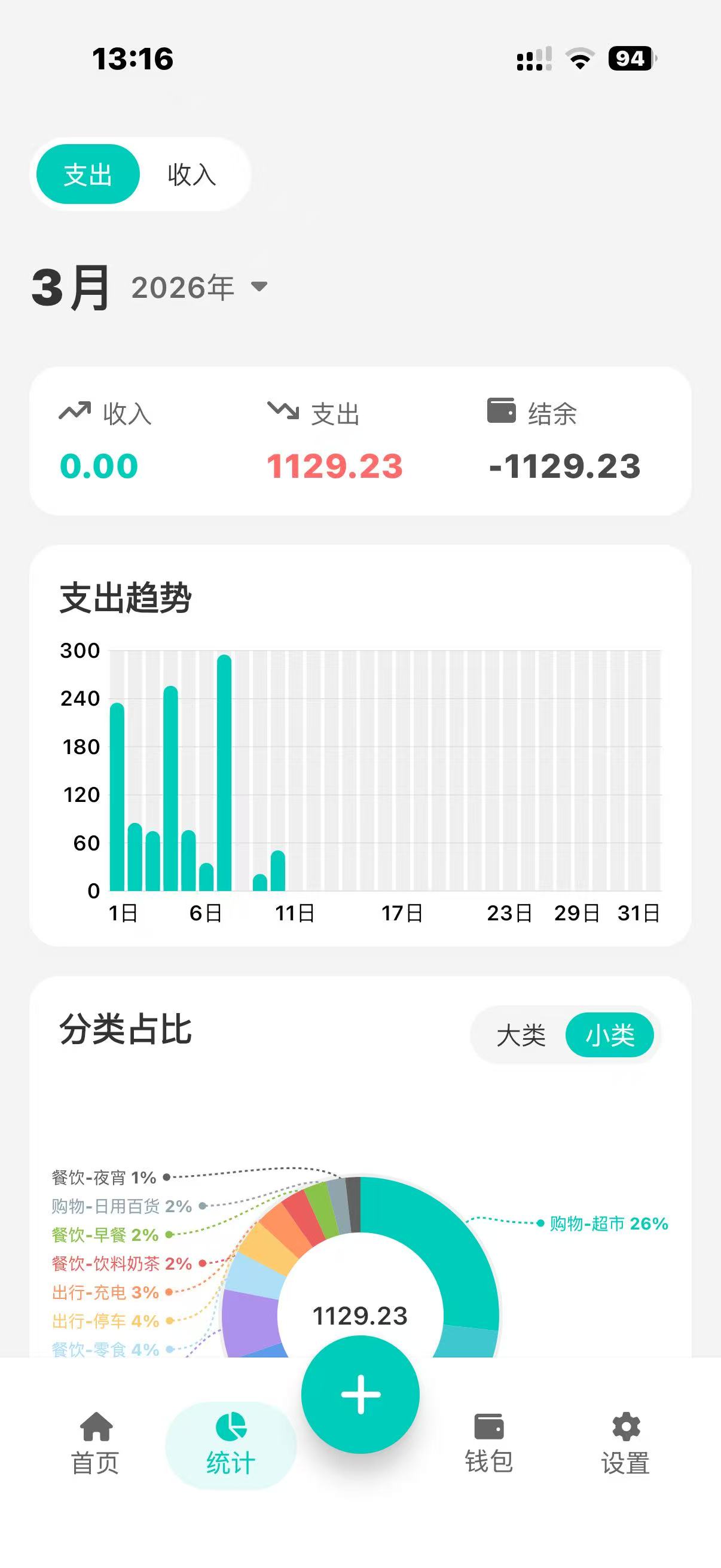 Momi记账 安卓版 操作界面