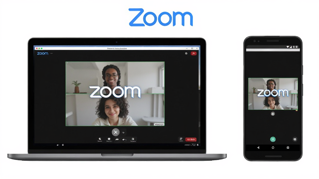 һ��չʾZoom�����ڵ��Զ˺��ƶ��ˣ���׿�ֻ��������еĶԱ�ͼƬ������Ϊ���һ̨�ʼǱ����ԣ��Ҳ�һ���ֻ�����Ļ�϶���ʾZoom�Ļ�����档�������ҶԳƣ��Ű�����������ִ���ϸ�����ܿ������˵Ľ��沼�ֲ��죬���ʸ��壬�ɾ��޶���Ԫ�أ�ͼƬ�ϴ��С�Zoom���ı�ʶ��