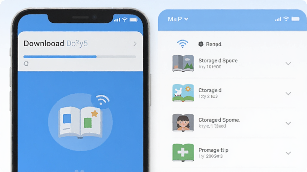 ��������Ȧapp���ع���ҳ�棬��ʾ���ؽ�������������б����ֻ��洢�ռ�ʾ��ͼ��Wi-Fiͼ�꣬��ɫ������ƽ����񣬻��ʸɾ�