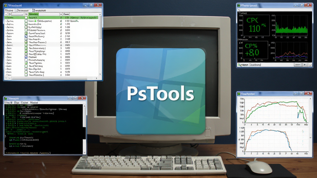 ����ΪWindows������Ļǰ�ڷŵ�PsTools���߰�ͼ�꣬��Χ�����������д��ں�ϵͳ���ͼ�����������࣬���дʵ��ϸ�ڰ��������б���CPUռ���ʵ�Ԫ�أ����������ɾ����޶���Ԫ�ء�