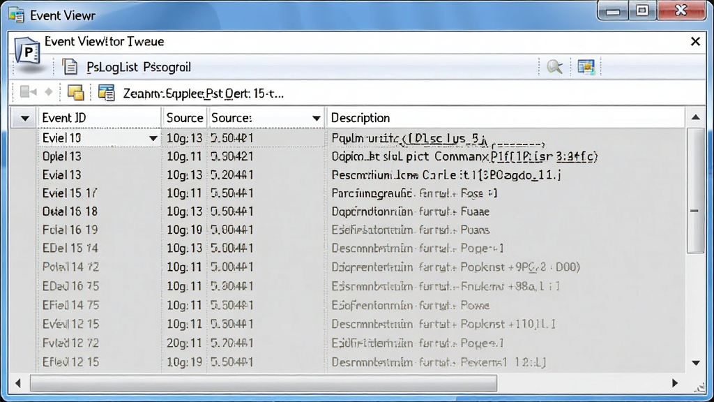 ����Ϊ�¼��鿴�����ڣ���ʾ��־�б���������PsLogList�����й���ͼ�꣬�������������רҵ��ϸ�ڰ����¼�ID����Դ�����������ʸɾ�����㡣