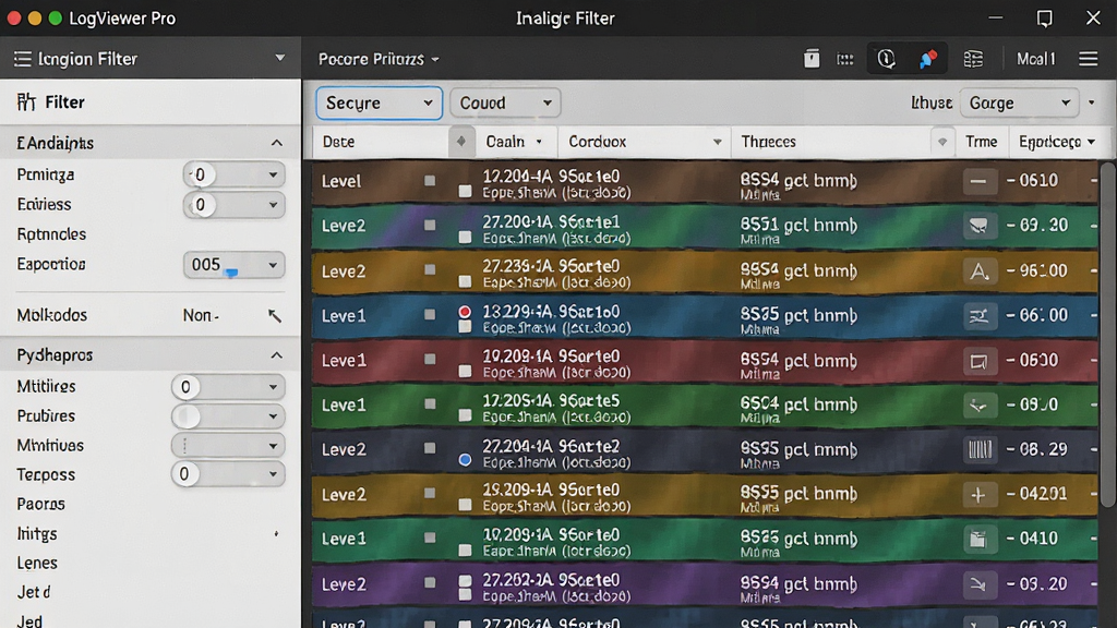 LogViewer Pro �����ܹ�����壬չʾ���ֹ����������ã���־�б��Բ�ɫ������ʾ��ͬ���𣬽���רҵ��ϸ�ڷḻ