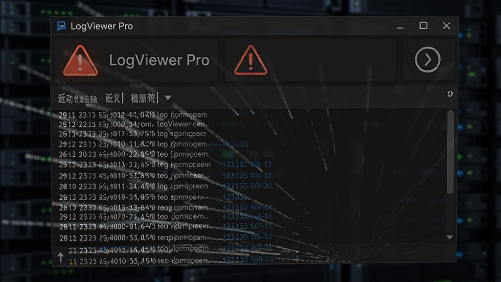 LogViewer Pro ʵʱ�����־���ڣ��ײ��й���������־�������и澯��ʾͼ�꣬��̬��ǿ����������