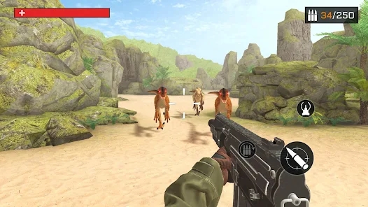 ���������Ҵ�����Ϸ���°����أ�Dino World Survival��