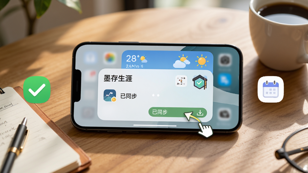 主体:一部智能手机横屏展示