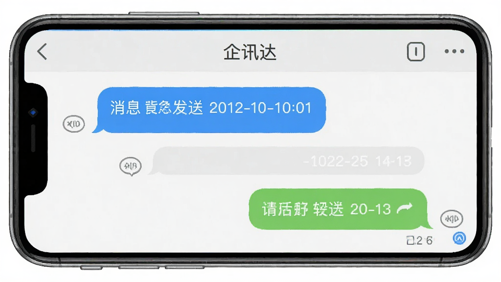 企讯达聊天界面,展示消息发送与接收效果,主体为对话框,布局左右分布,风格简洁,细节包括聊天气泡、时间戳、已读标记,画质清晰,干净,无多余元素