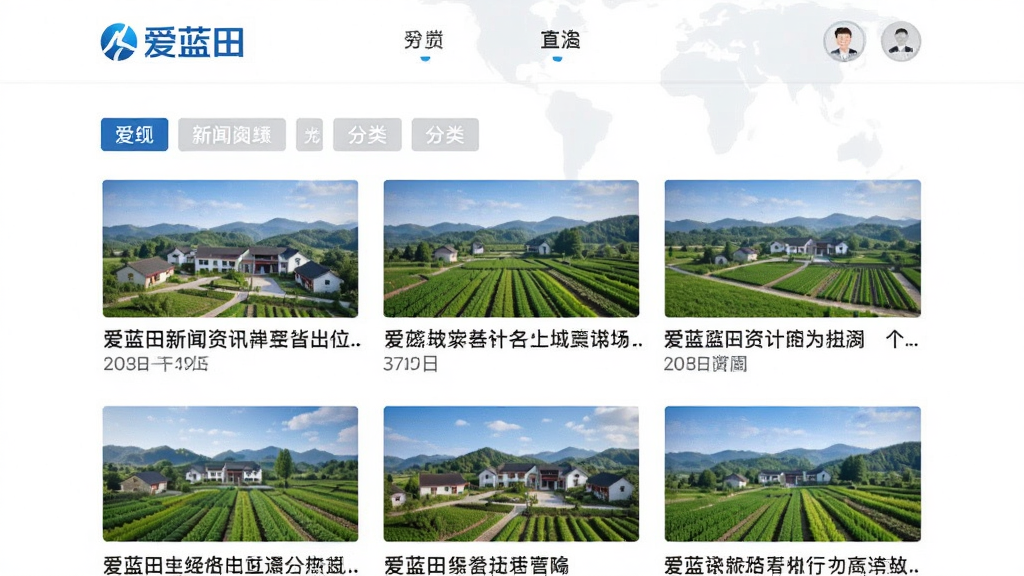 爱蓝田新闻资讯页面,展示图文列表,配有分类标签,背景简洁,风格现代,突出“爱蓝田”品牌,画质清晰,整体布局规整,无多余元素