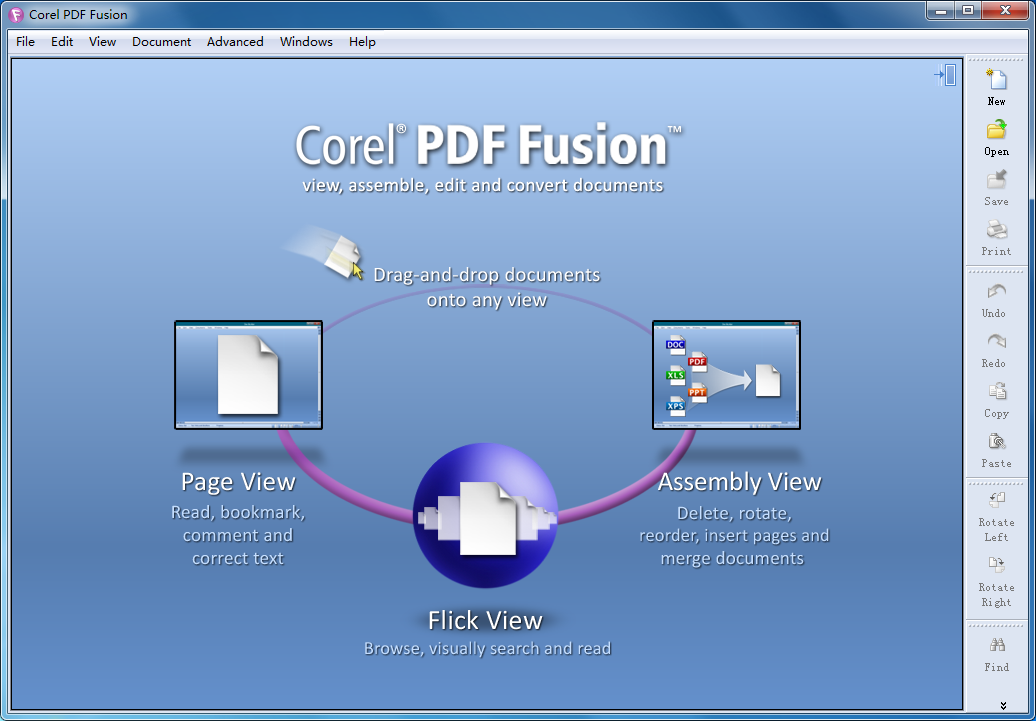 Corel PDF Fusion 中文版界面截图概览