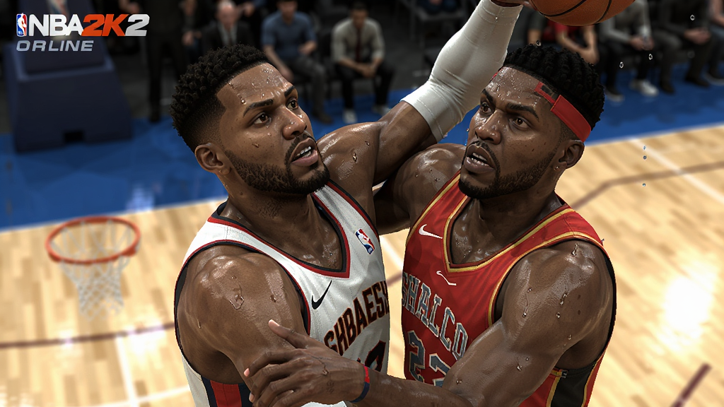 NBA2K Online2��Ϸ��ͼ��չʾ������Ա�����¼��ҶԿ����������棬����������������ˮ�ɽ�����ݵƹ������ڵذ����γɷ��䣬���������д��ͷͻ����Ա���飬���дʵ��ϸ�ڷḻ�����ʸ��壬�ɾ��޶���Ԫ��