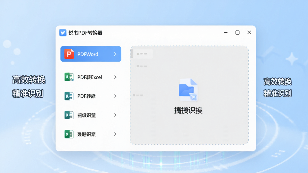 ���Ӿ�չʾ����������Ϊ������PDFת���������������棬�����ʾ�����б���PDFתWord��PDFתExcel�ȣ����Ҳ�Ϊ�ļ���ק���򣬱���Ϊǳ��ɫ���䣬���������������С���Чת��������׼ʶ���������������ִ��Ƽ��У�������Ⱦ���ɾ�������