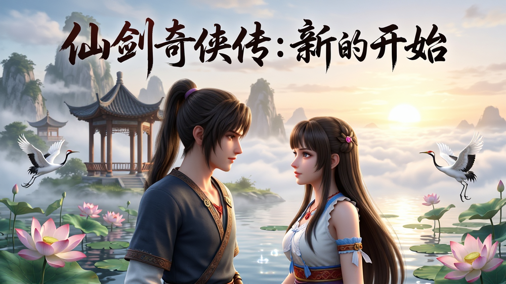 ���壺�ɽ����������µĿ�ʼ��Ϸ���Ӿ�ͼ��չʾ����ң������������鵺�����ĳ������������������Ƶ���ɽ��ɻ��ء����֣�ǰ��Ϊ��λ��ɫ������ӣ��о�Ϊ����̨ͤ��Զ��Ϊ�ճ��ƺ����Ű棺������õ�Ӱ��������ͼ����ɫλ�ڻ���ƽ�ָ�㣬���֡��ɽ����������µĿ�ʼ�����鷨�����ڻ����Ϸ������Ψ������ˮī��дʵ3D��ϣ�ɫ�����ţ���Ӱ��͡�ϸ�ڣ���ɫ���������������ɻ���ˮ�������ԣ��ɺ׷ɹ������ʣ�8K�����壬�ɾ��޶���Ԫ�ء�
