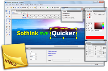 Sothink SWF Quicker 安卓版 时间轴操作界面截图