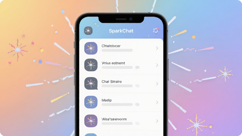 SparkChatӦ��������Ԥ��ͼ��չʾ���������������б�������Ϊ����ɫ��ͼ���Ի�Ԫ�ص�׺�����岼�����������ñ�ƽ����Ʒ��ɫ����ͣ����ʸɾ��޶���Ԫ�ء�