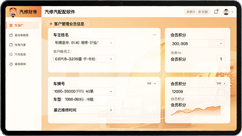 һ��չʾ���޲����������������ͻ�������Ա��Ϣ�����ͼƬ�������а����������������ƺš����͡����ά��ʱ�䡢��Ա���ֵ��ֶΣ����ÿ�Ƭʽ���֣�������ͣ���ɫ��ů������ɾ�רҵ�����ʸ��塣