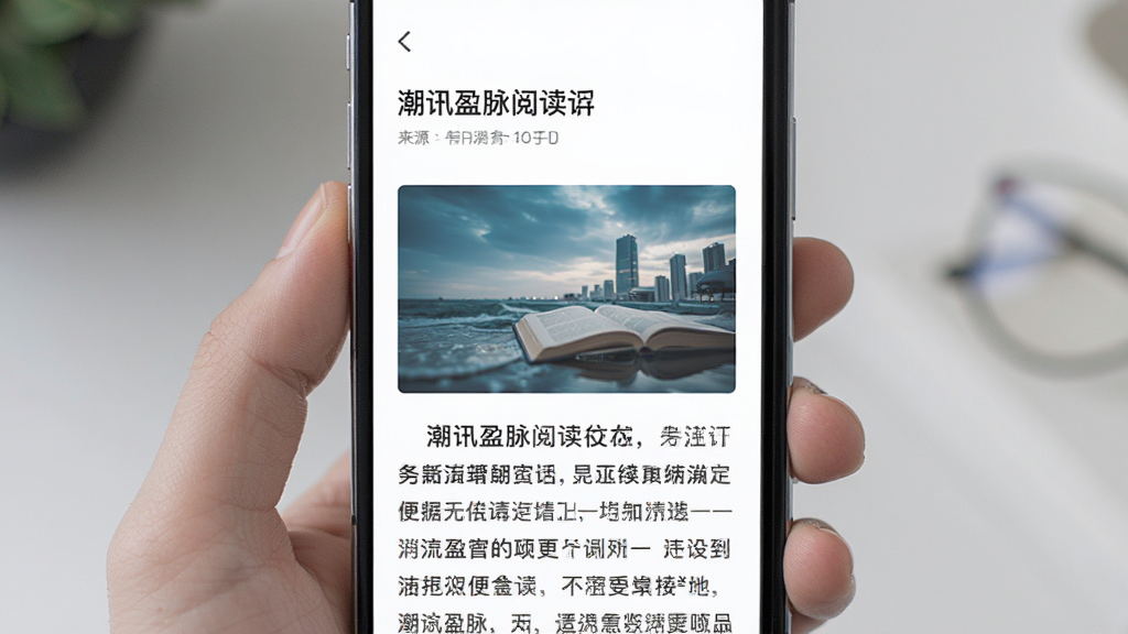 潮讯盈脉阅读界面,手机竖屏显示一篇图文并茂的文章,文字排版清晰,图片精美,顶部显示文章标题与来源,背景为白色,界面清爽,突出阅读专注感,画质干净,无多余元素