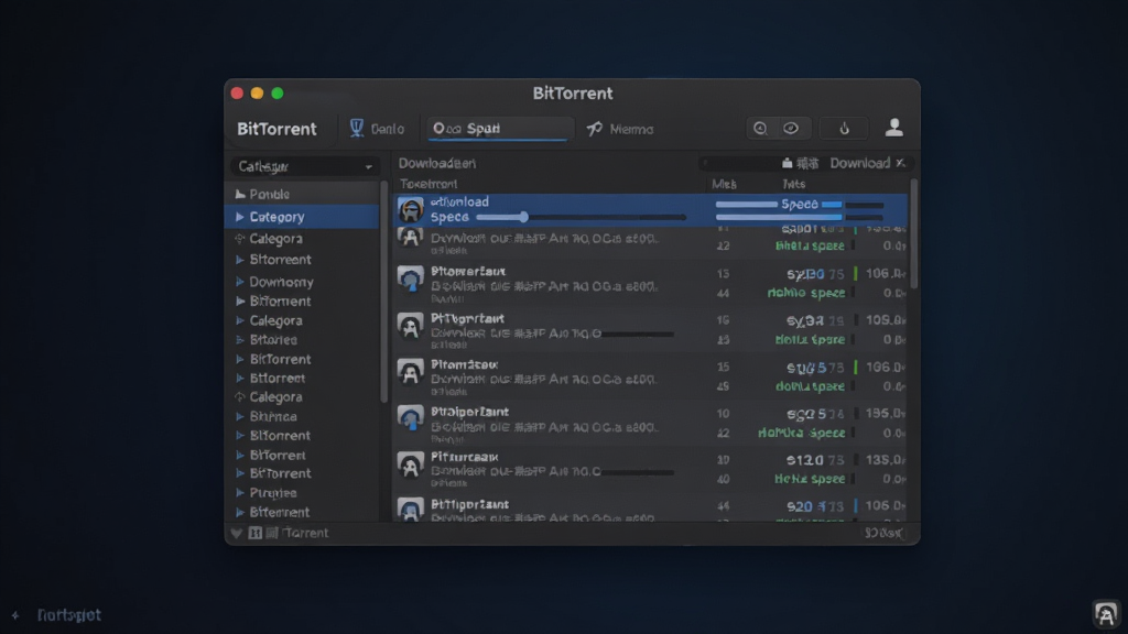 ���壺BitTorrent �����������ڵ�����Ļ��չʾ�����֣�������ʾ�������棬����Ϊ��ɫ���䣬�Ű棺���Ϊ�����б����Ҳ�Ϊ�����������飬����ִ��Ƽ��У�ϸ�ڣ����������ʾ�����ٶ�������������ʣ����壬�ɾ����޶���Ԫ��