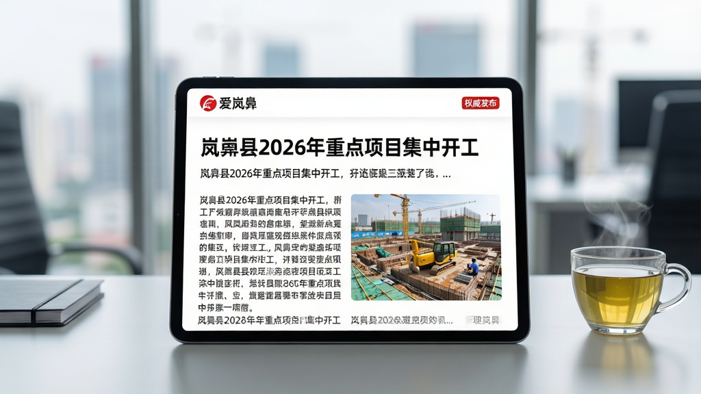 ���壺һ��ƽ����Ժ���չʾ����᰸ޡ�APP��������Ѷ����ҳ��ҳ���������⡰᰸���2026���ص���Ŀ���п��������������֣�����������һ�Ž��蹤�ص��ֳ�ͼƬ�����֣�ƽ����Է����ڼ�Լ�İ칫���ϣ��Ա���һ��ð����������裬������ģ���İ칫�Ҵ������Ű棺�������������׶���ͼƬ�����ֱ���Э�����Ϸ��С���᰸ޡ���ɫLogo�͡�Ȩ����������С��ǩ����������Լ��񣬹�Ӱ��ͣ�ͻ����Ϣ�Ķ������ʸС�ϸ�ڣ���Ļ�����ű�����Ŀ�����Ķ����о����У���ͼɫ����ʵ�����ʣ����廭�ʣ����������������黯�õ�������ɾ������