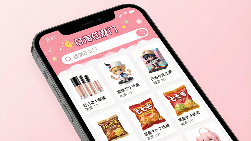 һ��չʾ�����������š��ֻ�APP����ĸ�����Ⱦͼ�������������ֻ���Ļ�еĹ�����ҳ��������������Ÿ����ձ�������Ʒ���绯ױƷ���ְ졢��ʳ�ȣ������������ۡ����ֲ��þ��й�ͼ���ֻ�΢΢��б������Ϊ��͵�ǳ��ɫ���䣬Ӫ�����ϵ�ɰ����ϸ����ͻ��APP���ơ����������š���logo�������򡣻���ϸ�壬�ɾ��޶���Ԫ�ء�