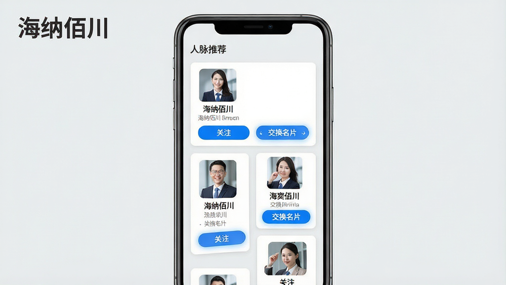 ���壺�ֻ���Ļչʾ���ɰ۴�App�ġ������Ƽ���ҳ�档���֣���Ļ������ʾ��λ������ʿ�Ŀ�Ƭͷ��ÿ����Ƭ�·��С���ע���͡�������Ƭ����ť���Ű棺��Ƭ���ٲ�����ʽ���У�����Ϊǳ��ɫ����������Լ��ҳ�����Ͻ��С����ɰ۴������ֱ�ʶ��ϸ�ڣ���Ƭͷ��������������ְλ���������ɶ������潻����ť����ɫ���������ʣ����壬�ɾ����޶���Ԫ�ء�