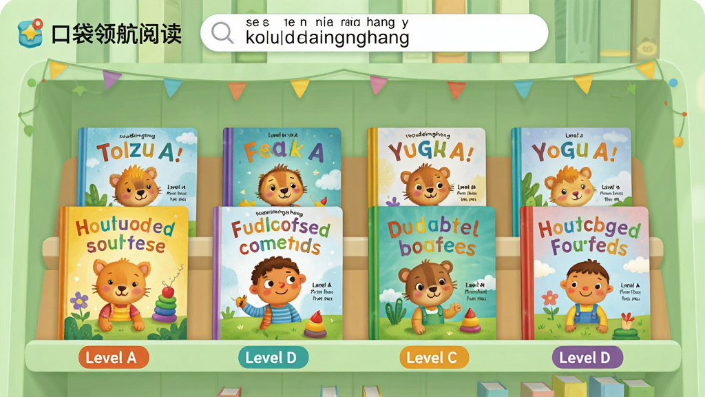 һ�š��ڴ��캽�Ķ���������ҳ������ͼ����ʾ�౾ɫ�����޵Ķ�ͯӢ�Ļ汾������������������ϣ�ÿ�����·����С�Level A������Level C���ȷּ���ǩ������������ƴ����koudailinghang���������ǵ���ɫ��ܣ�������������������ʸ��壬�޶���Ԫ��