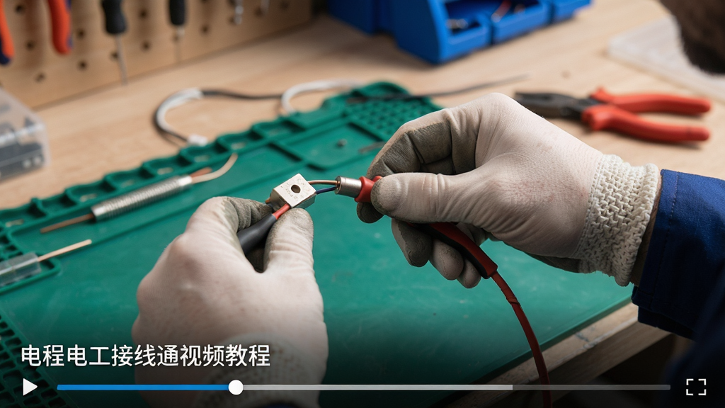 �繤����ͨ��Ƶ�̳̲��Ž��棬������һλ�繤ʦ��������ʾ���߲������ֲ���д��������Ļ�·���ʾ�̳̱���Ͳ��Ž�����������Ϊ����̨��������дʵ���������ʸ��壬�ɾ��޶���Ԫ��