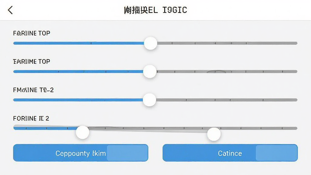 WHEEL TOP应用内的变速逻辑设置页面截图,展示了多个可调节的滑块和选项按钮,背景为浅色调的UI界面,布局整齐,风格简洁,功能标注清晰,画质干净