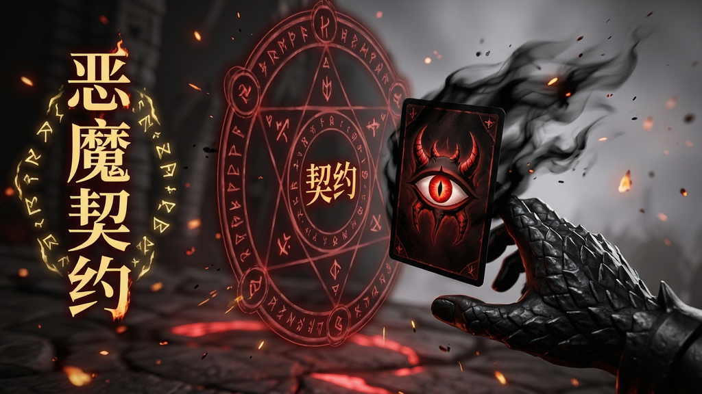 ���壺�����ڽܿ��ж�ħ��Լ���ܷ���˲�䣬��ҽ�ɫ�ֲ������Ǻ�ɫ��Ƭ�����һ��ӡ�к�ɫ��ħ֮��ͼ���Ŀ��ƣ�����ǰ��չ����͸���İ���ɫħ����ħ������·���ӣ������С���Լ�����֡����֣���̬��ͼ�����ƴӻ������½������Ϸ��ɳ���ħ����ռ�ݻ����������֮һ���������ơ���ħ��Լ�����������ֳ�����ħ������ࡣ�Ű棺�������Ʋ���ȼ�յĹ�Ӣ�����壬�Ա���С�ͽ�ɫ���Ļ��ơ���񣺰�����ã���̬ģ�������ٶȸУ�ɫ���԰��졢�ڡ���Ϊ�������������Ľ���ϸ�ڣ����Ʊ�Ե�к�ɫ������β��ħ����������ϸС���Ĺ��ɣ����淴���΢���ĺ�⣬��������Ʈ������������ʣ���֡�ʲ�׽��������ȣ���Ч��η������޶���UI�ڵ�������ɾ���