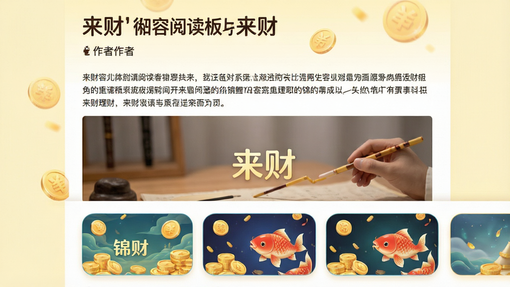 ���壺�����ơ������Ķ������棬չʾһƪͼ�Ĳ�ï���������£��·��б�ֽ�Ƽ�λ�����֣�����Ϊ���±�����������Ϣ���в�Ϊ������ͼ���ײ�Ϊ���򻬶��ı�ֽԤ����Ƭ���Ű棺���ֽ��գ����������У���ֽ��ƬԲ�󣻷�������Ķ��磬����Ϊ����ɫ��ϸ�ڣ���ֽͼ����������ҡ���������Ԫ�أ���������Ϊ�����ơ������ʣ�ϸ���������޶���װ��Ԫ�ء�