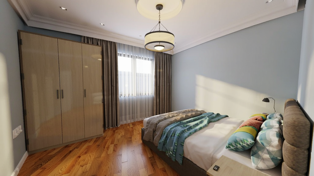 �Լ�3Dװ�����������Ⱦ����һ������ȫ��Ч��ͼ���ӽ�λ�ڷ������룬�ɻ������ܵ��¹񡢴��̡���������ƣ�����͸�������������ڣ�ľ�ذ����������ɼ�������ɫ�ʱ��ͣ���Ӱ��ͣ�����ϸ����棬�޶���Ԫ�أ��ɾ����ࡣ