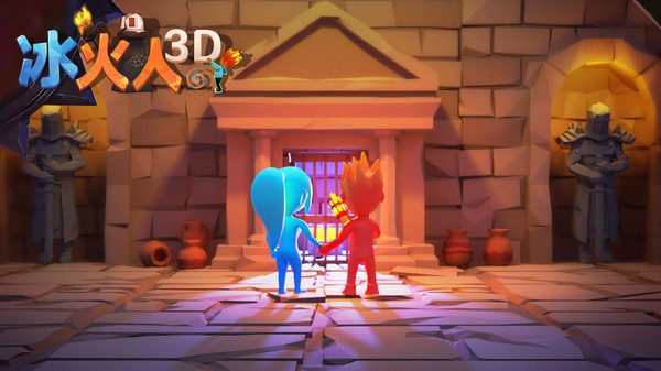 冰火人双人3D游戏免广告最新版 操作界面与角色展示