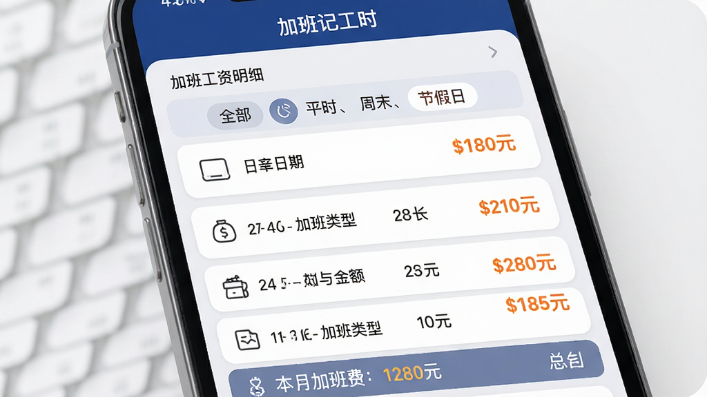 ���壺���Ӱ�ǹ�ʱ��н�ʼ���ҳ�棬�ֻ�������ʾ���Ӱ๤����ϸ���б����������ڡ��Ӱ����͡�ʱ������ײ����ܡ����¼Ӱ�ѣ�1280Ԫ�������֣��б�ʽ���֣�ÿ�п�Ƭ����ͼ�������֣�ɫ�ʵ��ţ�����Ϊǳ��ɫ���Ű棺��Ϣ�㼶���������ʹ�ó�ɫ������������Ϊ����ɫ������ɾ���ˬ����񣺲���Ӧ�÷��ͼ�����Է��Բ�ǿ�Ƭ�����ʸ��塣ϸ�ڣ��б�������ɸѡ��ǩ��ȫ����ƽʱ����ĩ���ڼ��ա�������ʾ����ʵ���޶���Ԫ�ء����ʣ�4K���壬ϸ��������
