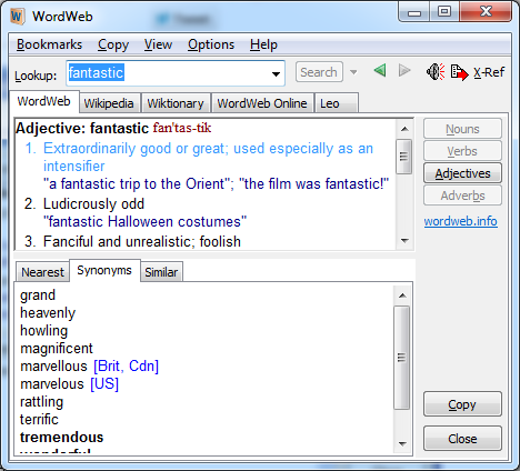WordWeb1.0 ���ߴʵ��ѯ