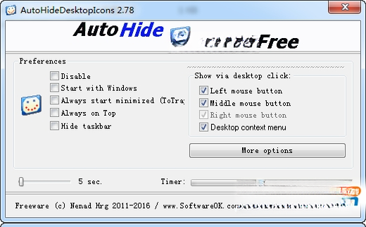 AutoHideDesktopIcons�Զ���������ͼ��4.61 �Զ�����ͼ�깤��