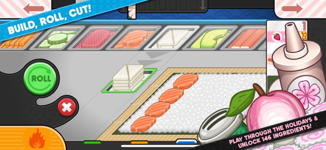 爸爸的寿司店togo最新安卓版(Papas Sushiria togo)游戏画面与寿司制作玩法界面