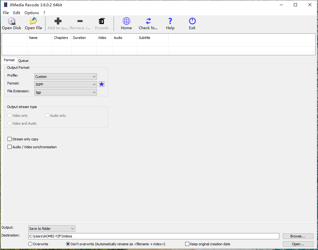 XMedia Recode 视频转换软件界面截图