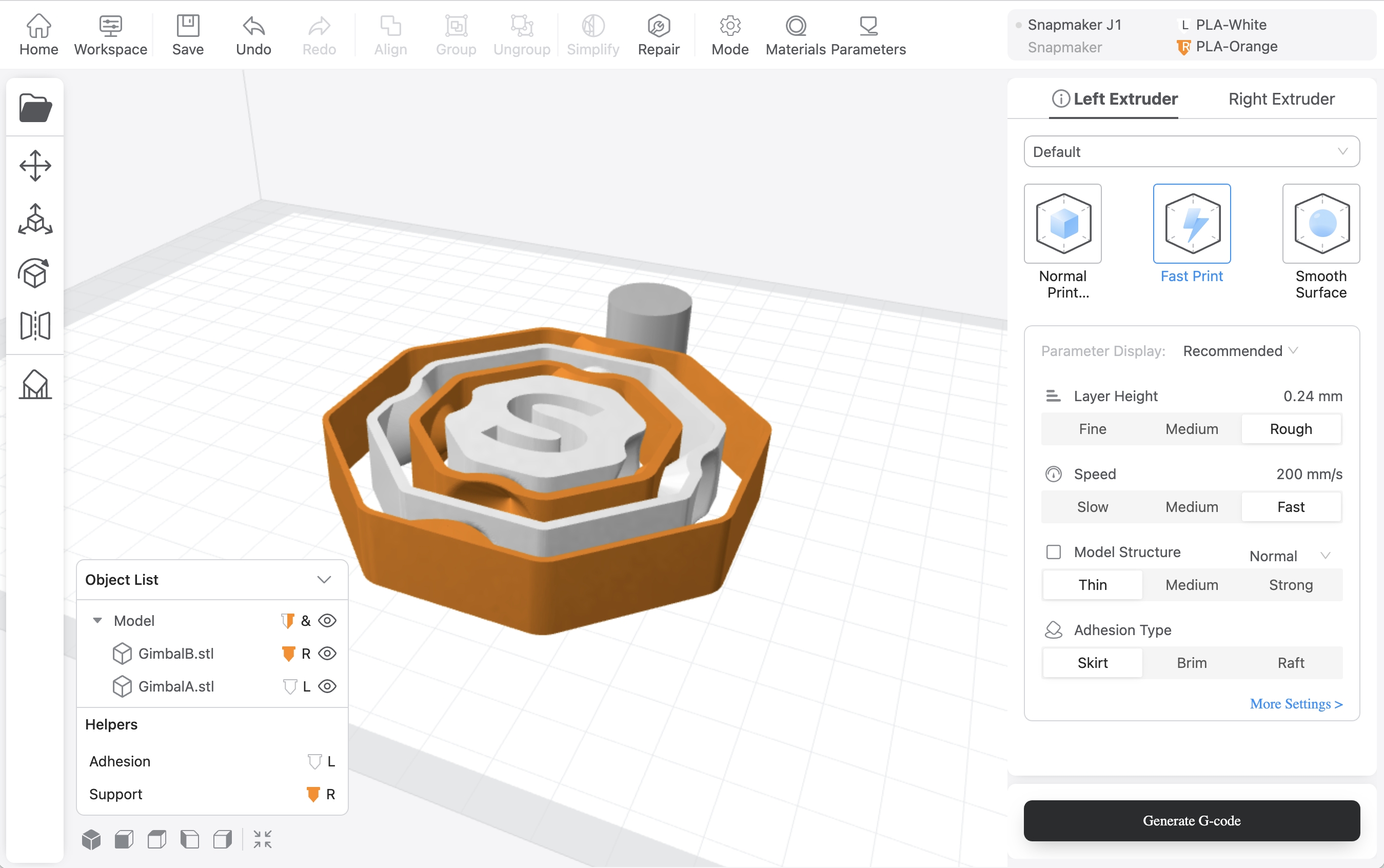 Snapmaker Luban 切片软件 操作 体验分享
