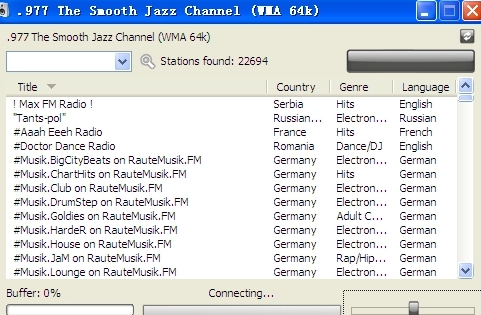 RadioSure 安卓版 电台搜索界面