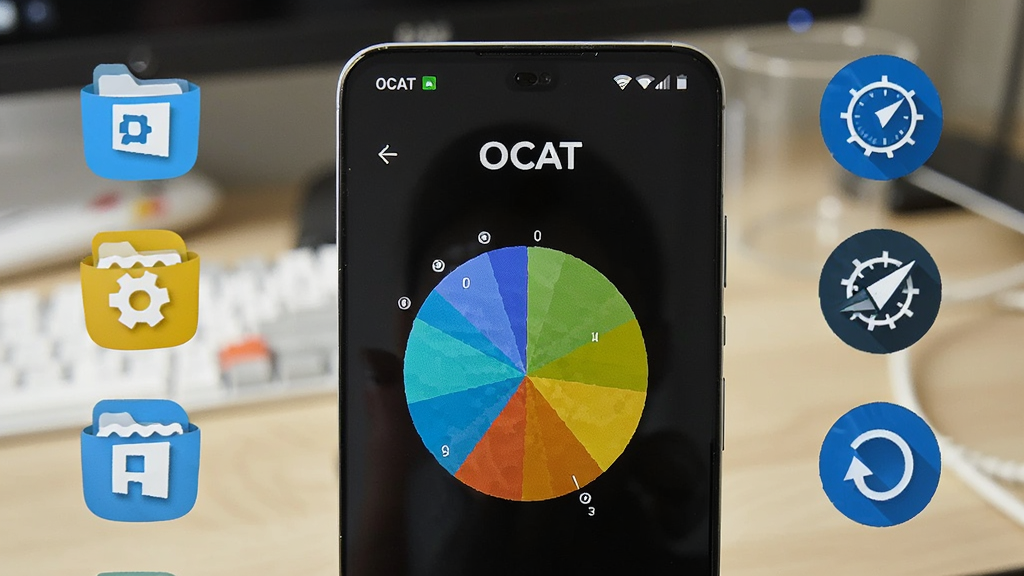 OCAT�����ڰ�׿�ֻ��ϵ�ʵ�ĳ������ֻ���Ļ��ʾ������ɺ�Ĵ洢�ռ��ͼ����Χ�������ļ�����ͼ����ϵͳ����ͼ�꣬��OCAT�������������ֻ���Ļ����������Ϊ�����������������������дʵ��ϸ�ڷḻ�����ʸɾ����޶���Ԫ��