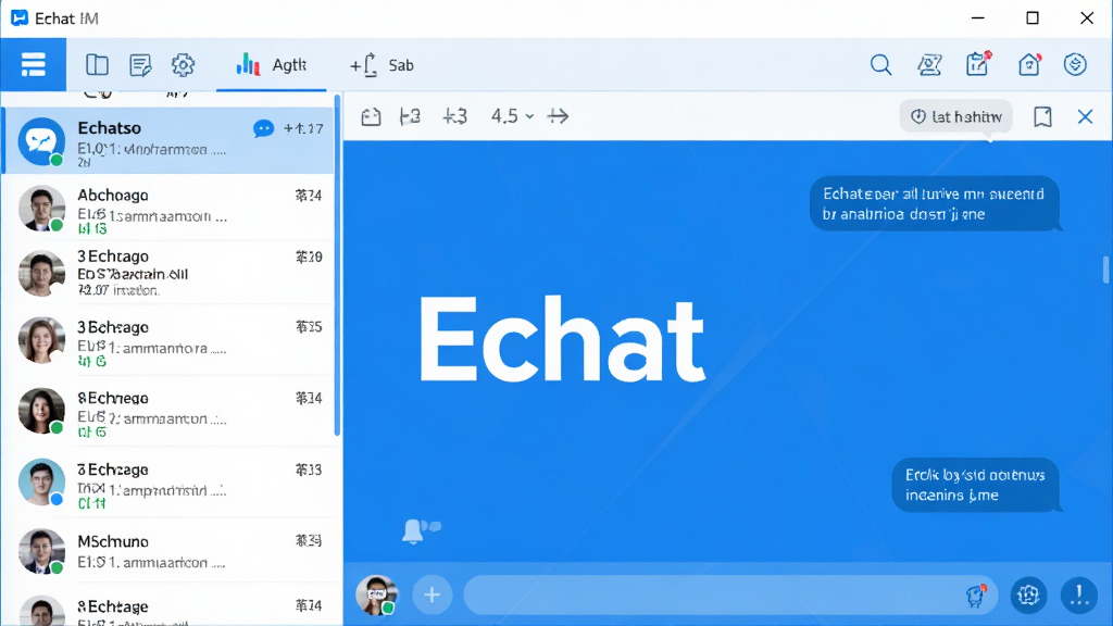һ�Ÿ����Echat�����������ͼ�����Ϊ�Ự�б����Ҳ�Ϊ���촰�ڣ��������������ɫ�������й��ܵ����������岼�ּ���ִ�����Ļ������ʾ��Echat��Ʒ�Ʊ�ʶ�������������ɾ��޶���Ԫ��
