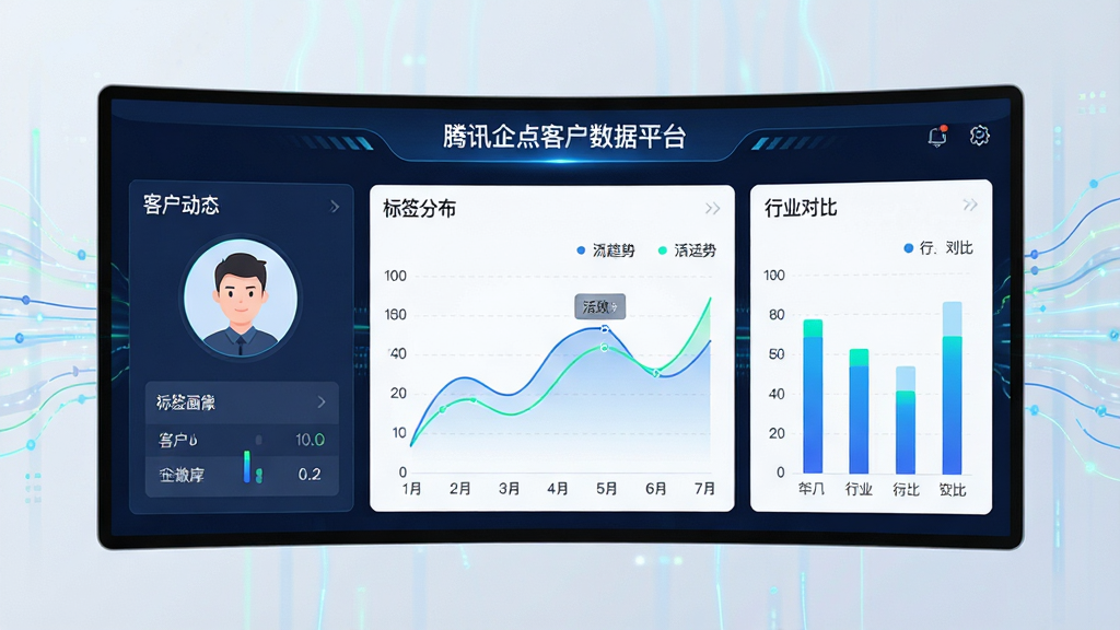 һ���Ƽ��е����ݼ�ʻ�ս��棬�������չʾ�š���Ѷ���ͻ�����ƽ̨��������壬�����ͻ���̬���񡢱�ǩ�ֲ�����Ծ��������ͼ����ҵ�Ա���״ͼ�����ֱ�ƽ���������רҵ��ϸ�ڴ��з���������������������ʸ����������޶���Ԫ��