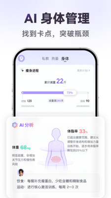 瘦疗 安卓版 数据看板界面