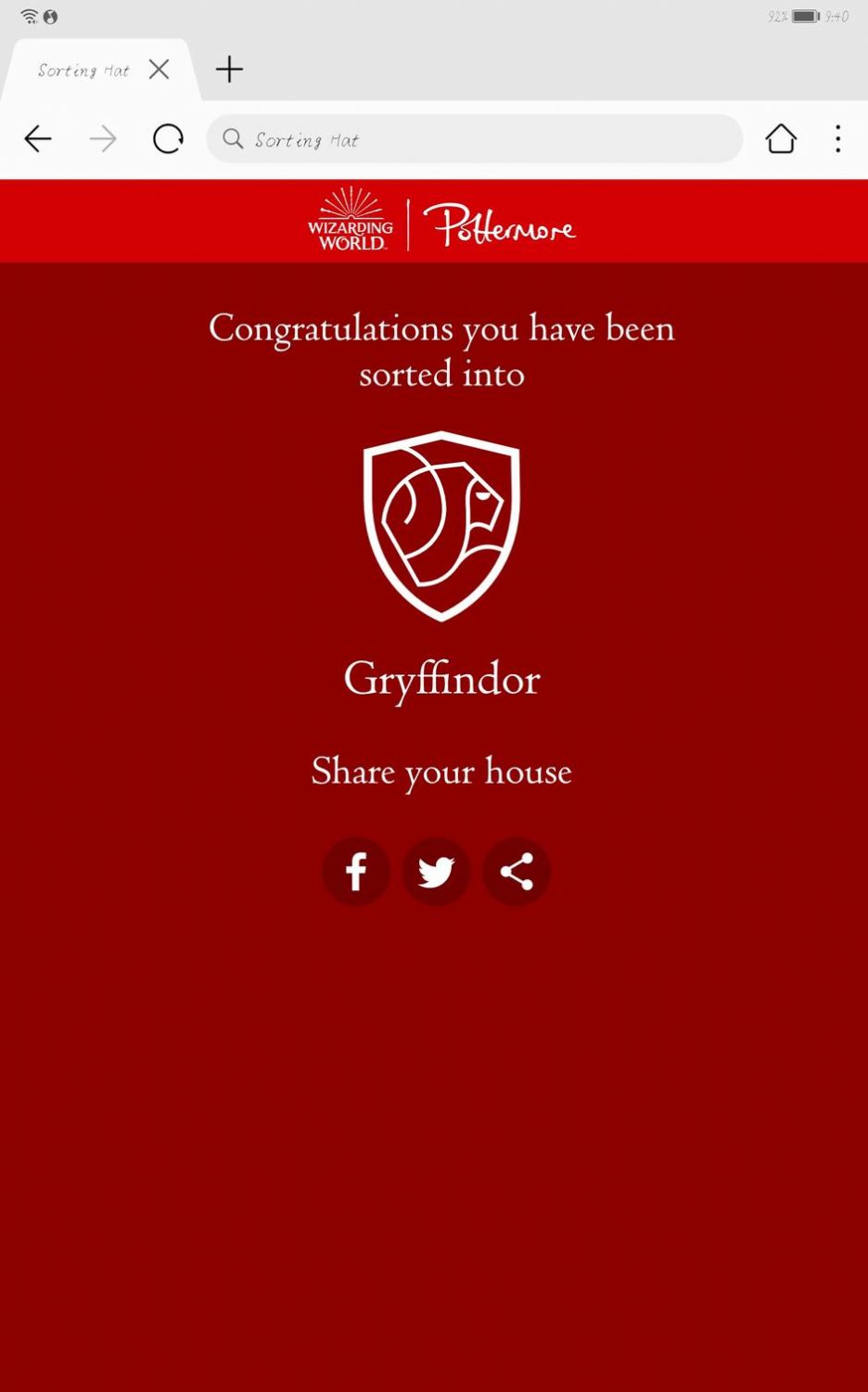 pottermore����ѧԺ�������İ�