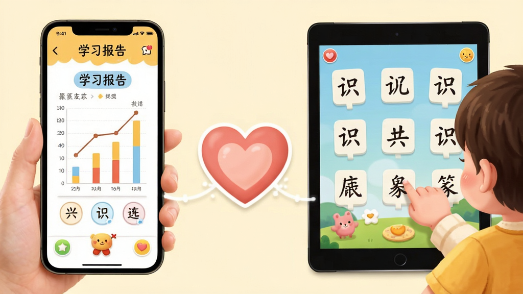 ��ͯʶ�������ӹ�ѧģʽ���棬��������Ǽҳ��ֻ�����ʾѧϰ����ͼ�����ұ��Ǻ���ƽ��˽���ʶ����Ϸ���м��ð������ӣ���������ů�������������ҶԳƣ��Ű����������ʸɾ����޶���Ԫ��