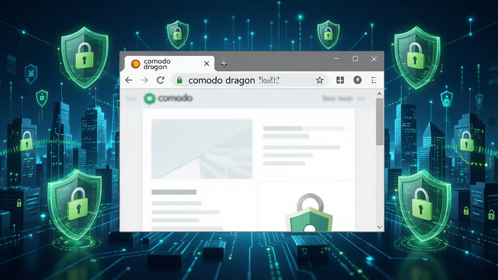 ���壺Comodo Dragon���������չʾ������Ϊ�ִ��������簲ȫ����ͼ�����֣���������ھ��У���Χ������ɫ����������ͼ�ꡣ�Ű棺��������ʾ������ҳ���ݣ���ַ��ͻ������񣺿Ƽ����밲ȫ�У�����ɫ����ϸ�ڣ���������ڴ���Comodo��־������ɾ������ʣ����壬�޶���Ԫ�ء�