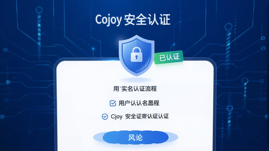 Cojoy��ȫ��֤���棬չʾ�û�ʵ����֤���̣����ж���ͼ��͡�����֤����ǩ������Ϊ��ɫ�Ƽ��з�񣬽��������ˣ������������޶���Ԫ��