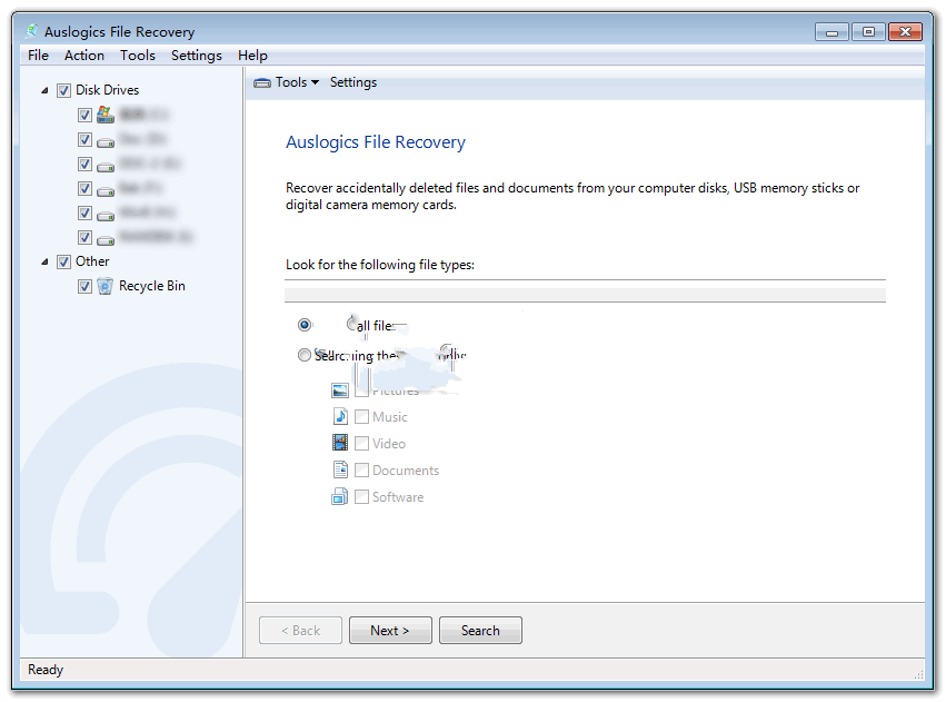 Auslogics File Recovery�ļ��ָ�����9.13.0.1 ��ɾ�ļ�һ���һ�