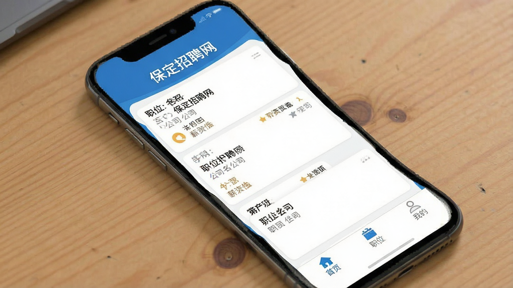 ������Ƹ���ֻ�APP������չʾͼ�����������ɫ���ɫ����ı�ƽ����Ʒ�񣬽��涥����ʾ��������Ƹ�����������в�Ϊְλ�Ƽ��ٲ���������ְλ���ơ���˾���ƺ�н�ʴ������ײ�������������ҳ��ְλ����Ϣ���ҵ��ĸ��������飬���岼�����������ʸɾ����޶���Ԫ�ء�